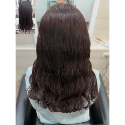 韓式波紋燙搭配莓果粉棕