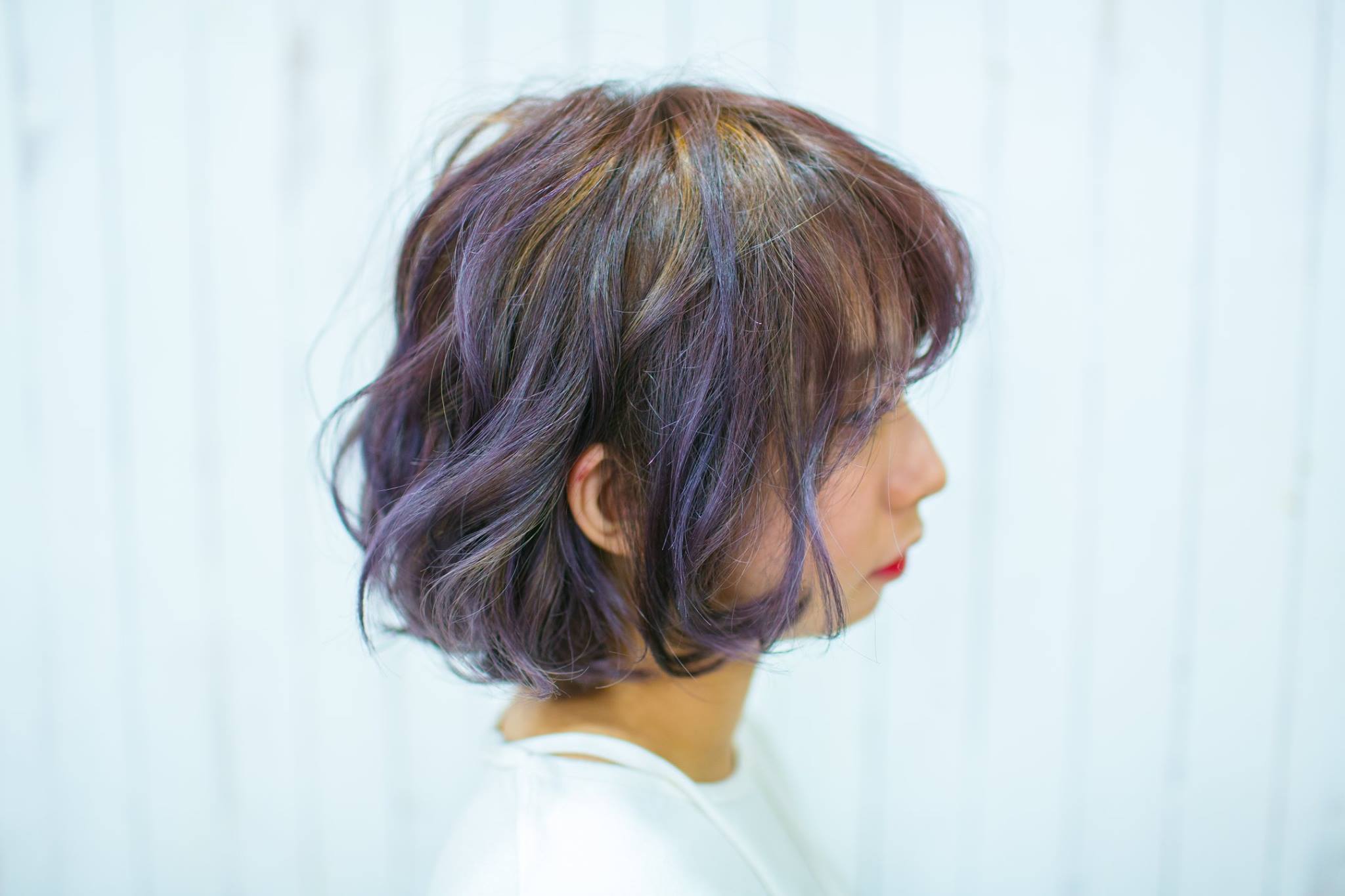 台中一中街染髮，台中剪髮，台中燙髮，星空紫髮色