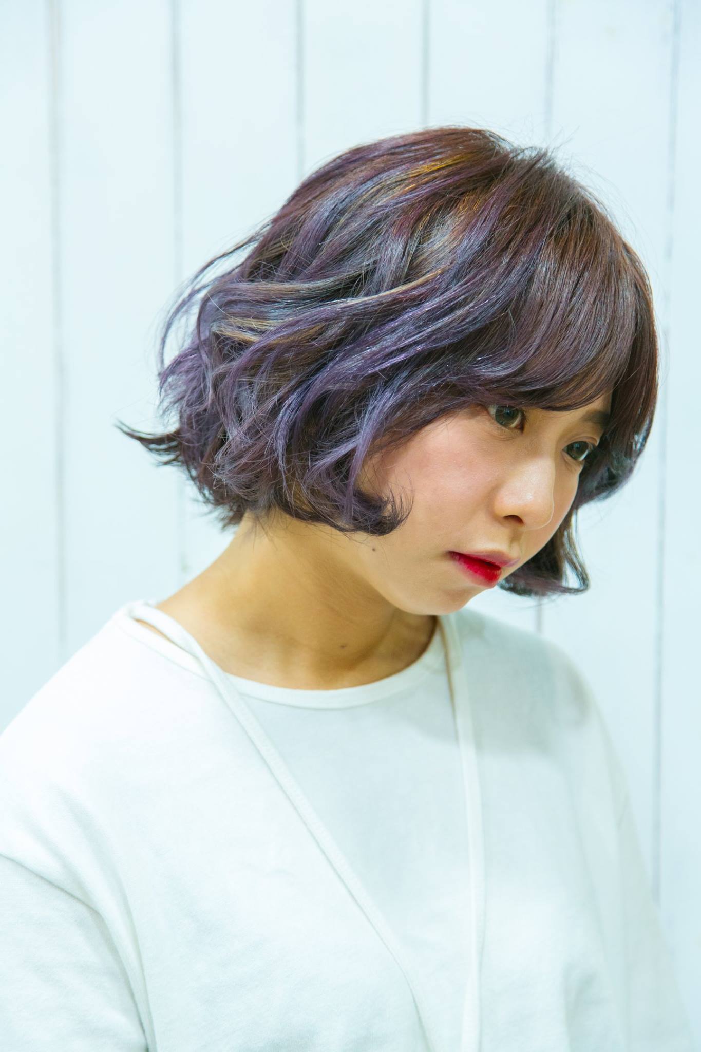 台中一中街染髮，台中剪髮，台中燙髮，星空紫髮色