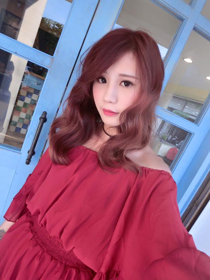 台中燙髮,台中染髮,台中剪髮,粉粉霧霧莓果色