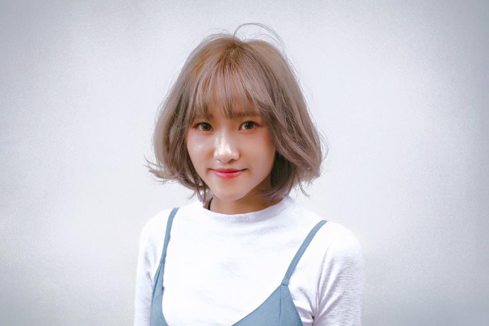 台中燙髮,台中染髮,台中剪髮,亞麻色拼接珠光灰