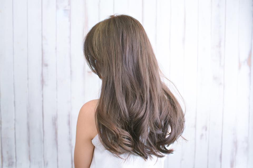 台中燙髮,台中一中街染髮,台中剪髮,珠光灰棕色