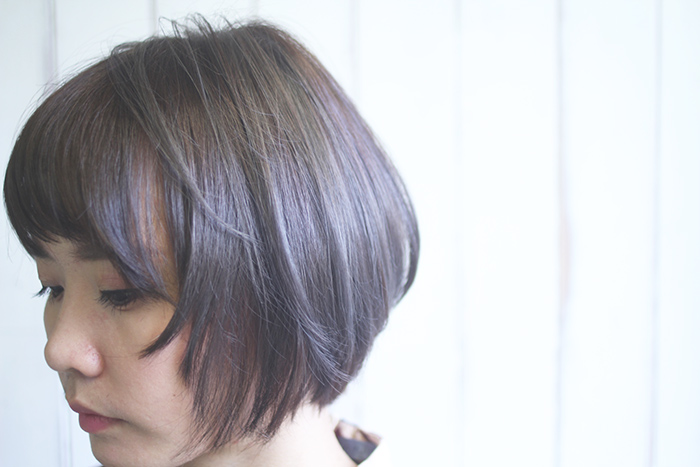 台中染髮,台中剪髮,海豚紫灰色女孩