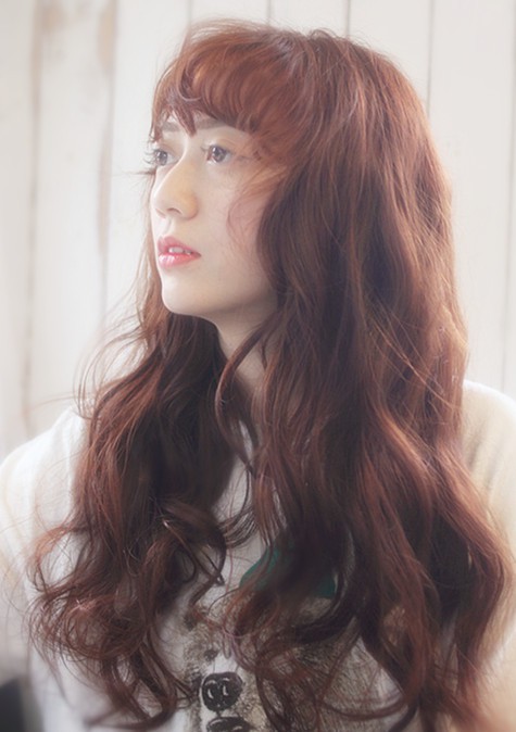 台中染髮,台中燙髮,瑪莎拉銅紅棕色女孩