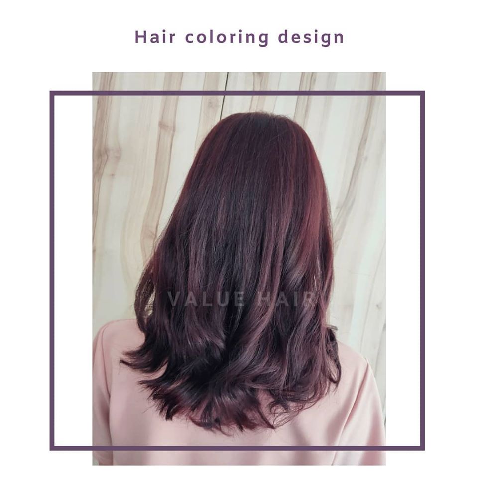 【台中染髮推薦】隱約帶紫的神秘咖啡紅 - 黑嘉麗莓棕髮色