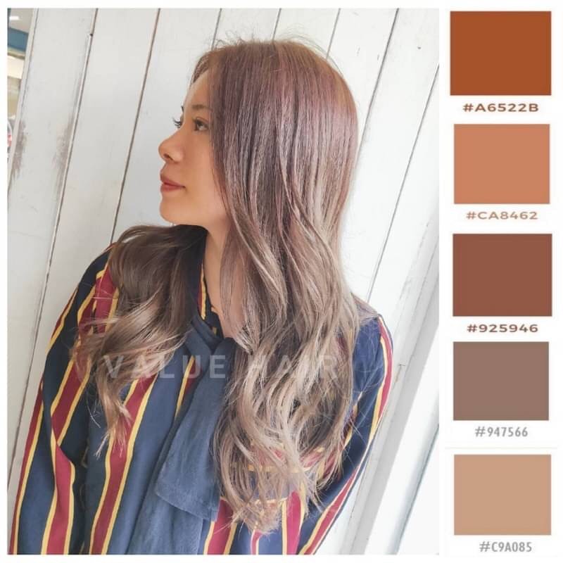 【台中染髮推薦】漸層焦糖奶茶色髮色