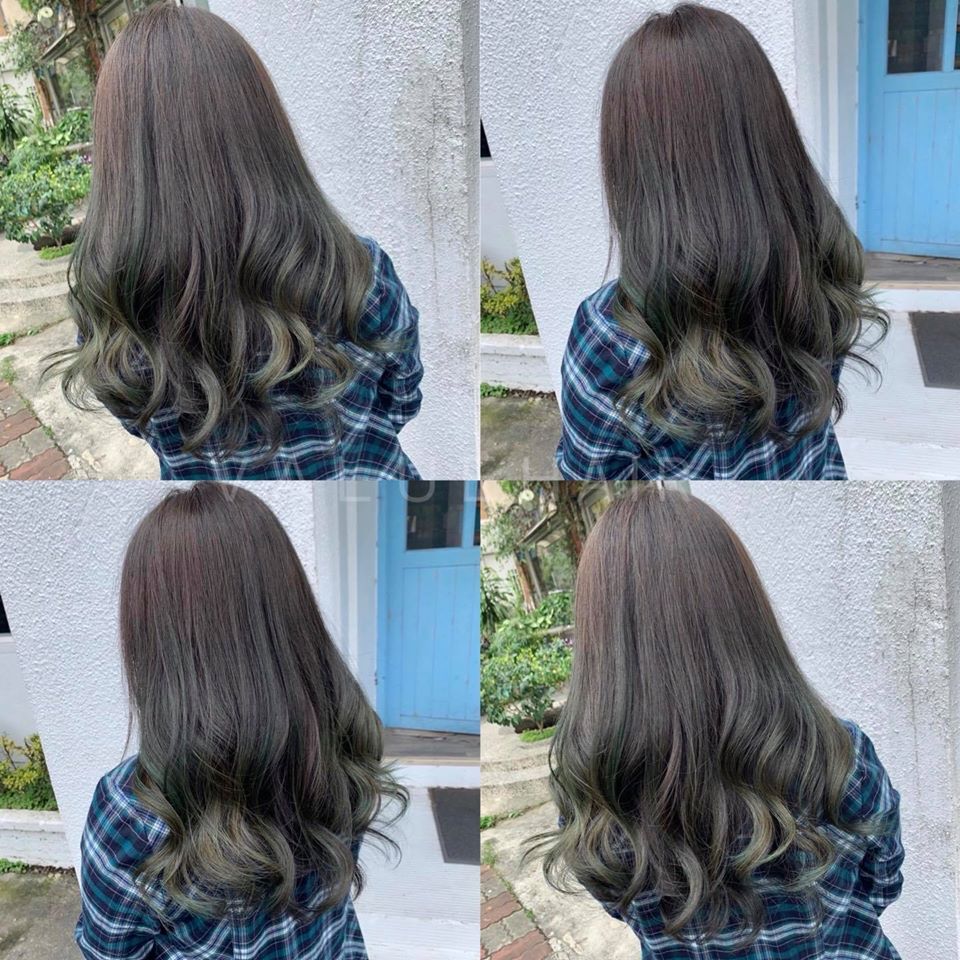 【台中染髮推薦】迷霧綠漸變髮色