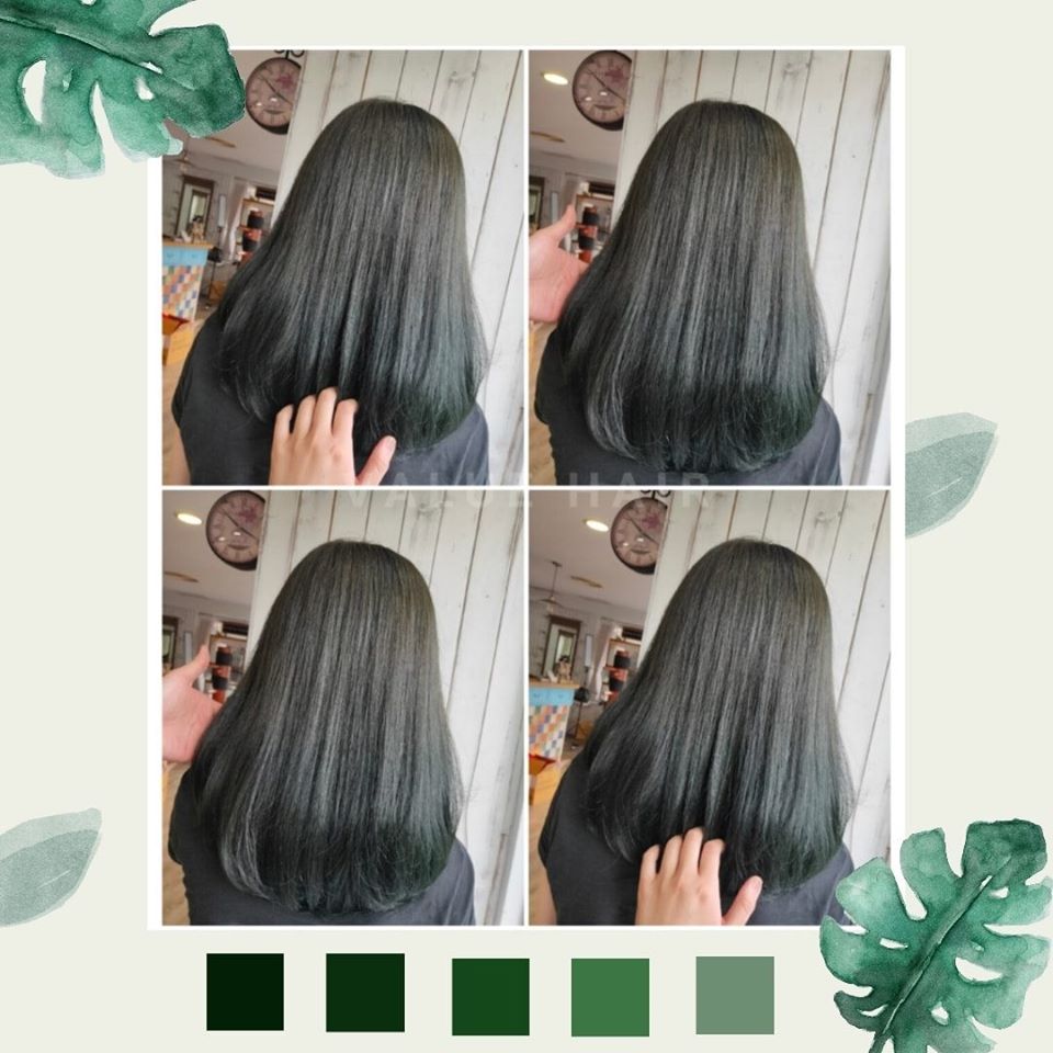 台中染髮推薦雪松灰綠色髮色