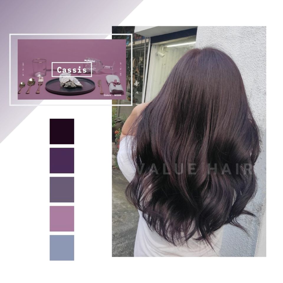 cassis灰紫紅髮色｜台中燙染推薦.台中染髮.台中剪髮.台中燙髮推薦.台中一中街剪髮台中美髮