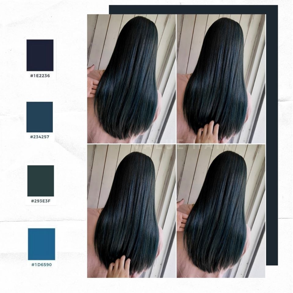 台中染髮森林藍綠ᴍɪx藏青藍髮色