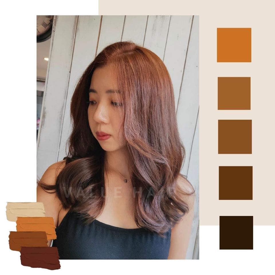 【台中染髮】焦糖橘棕髮色