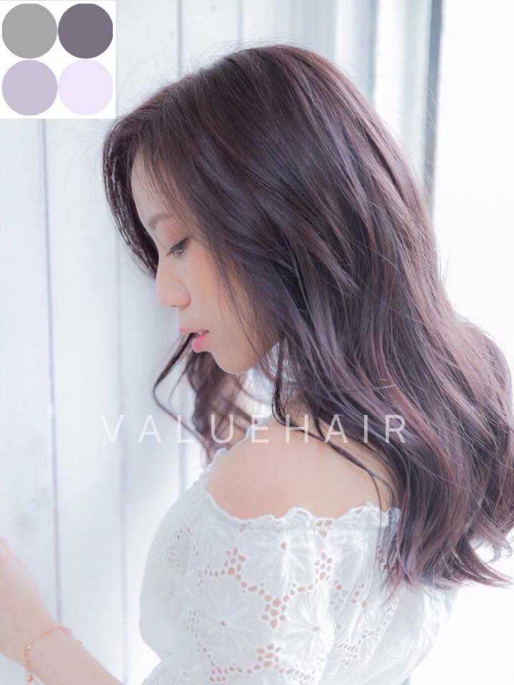 【台中染髮推薦】藕紫色系髮色