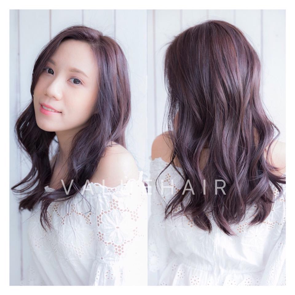 【台中染髮推薦】藕紫色系髮色