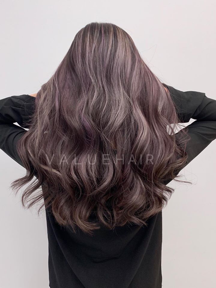 3【台中染髮】薰衣草紫+米灰挑染