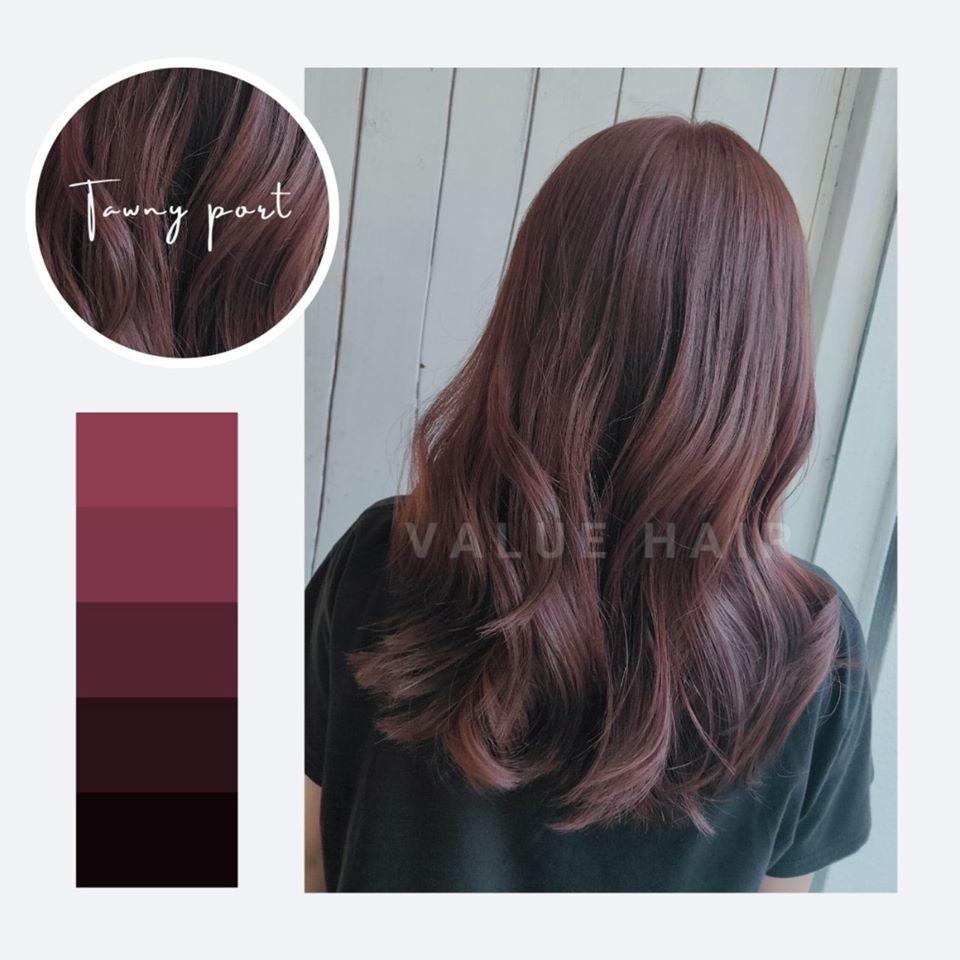 【台中染髮】柔霧玫瑰棕色髮色