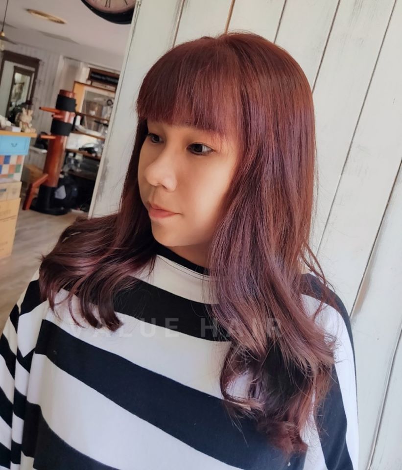【台中染髮】焦糖橘棕髮色
