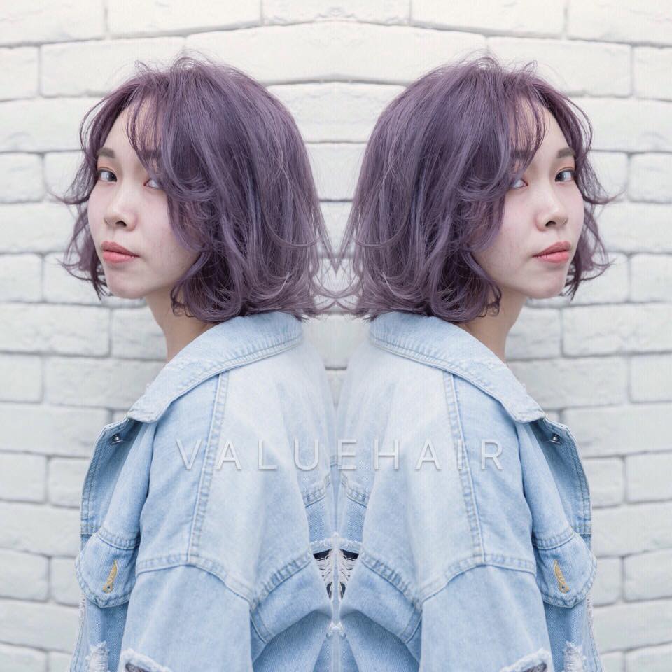 【台中染髮推薦】香芋奶茶色髮色