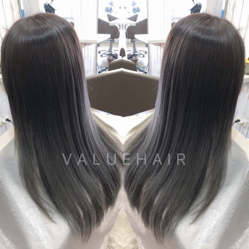 【台中染髮推薦】灰棕漸層奶奶灰髮色