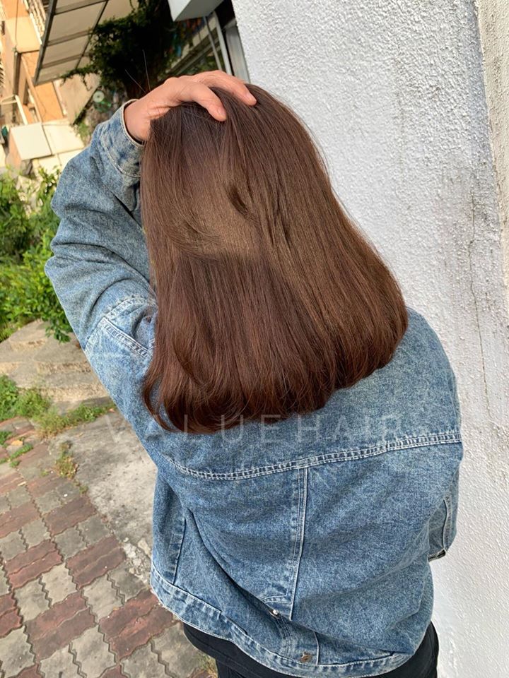 台中染髮榛果米棕色髮色