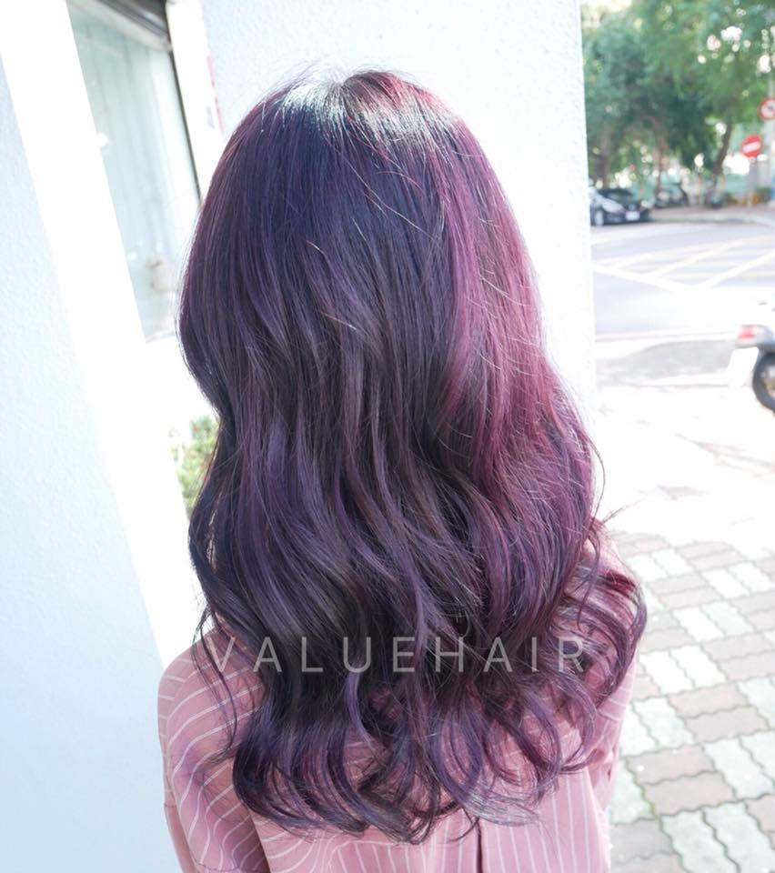 【台中染髮推薦】螢光紫髮色