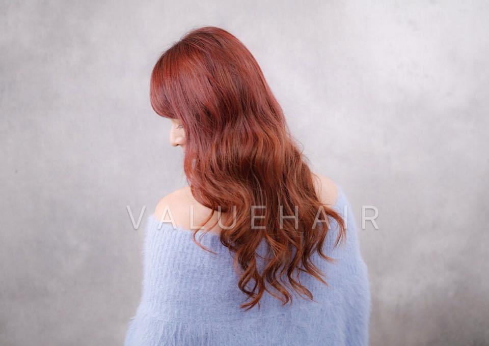 【台中染髮推薦】玫瑰光 漸層 珊瑚橘髮色