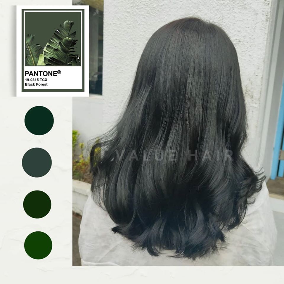 6【台中染髮】雪松霧綠色髮色