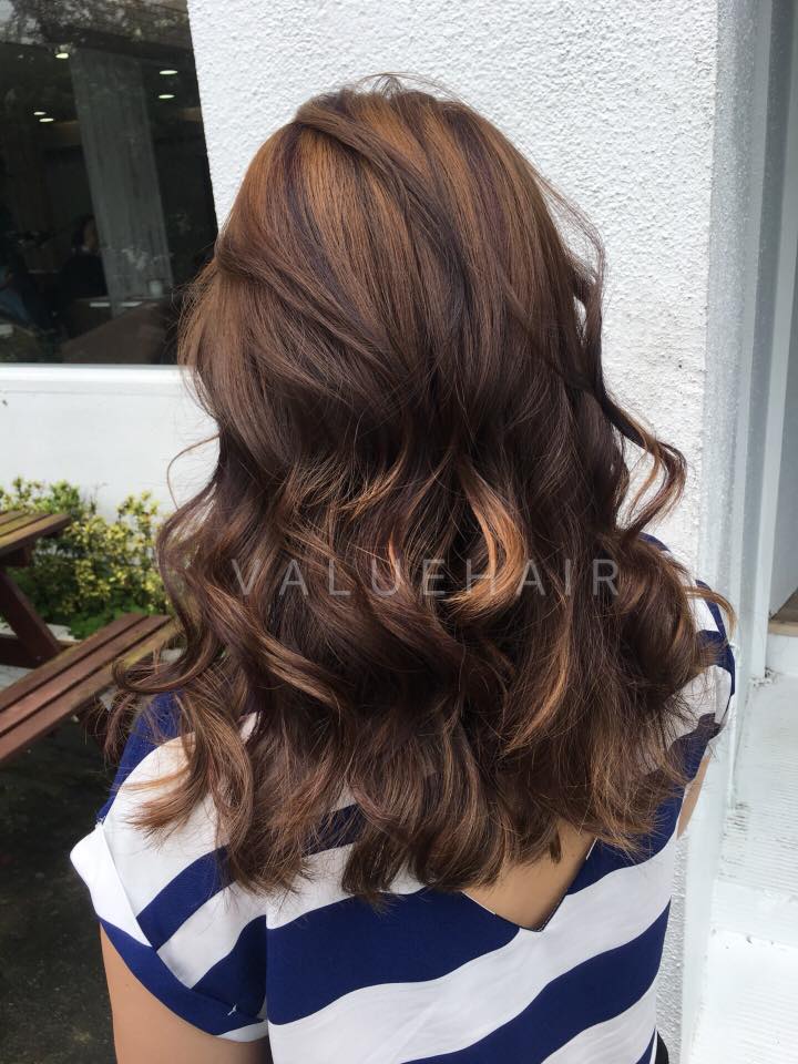 【台中染髮推薦】亞麻棕挑染暗紫色