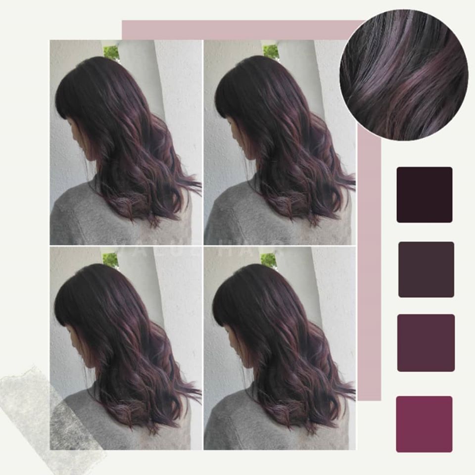 紫棕色髮色