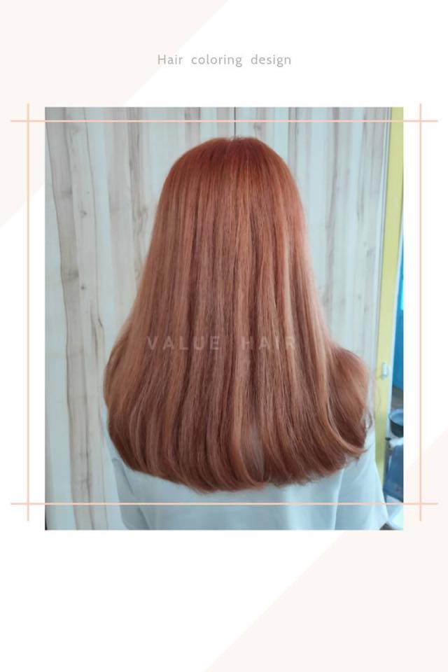 【台中染髮推薦】活力珊瑚橘髮色