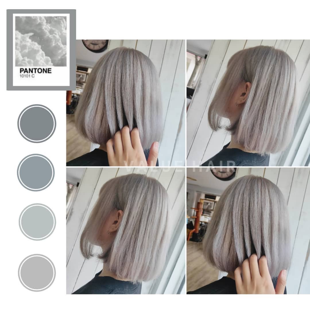 【台中染髮推薦】空靈髮色 #霧面銀灰調髮色