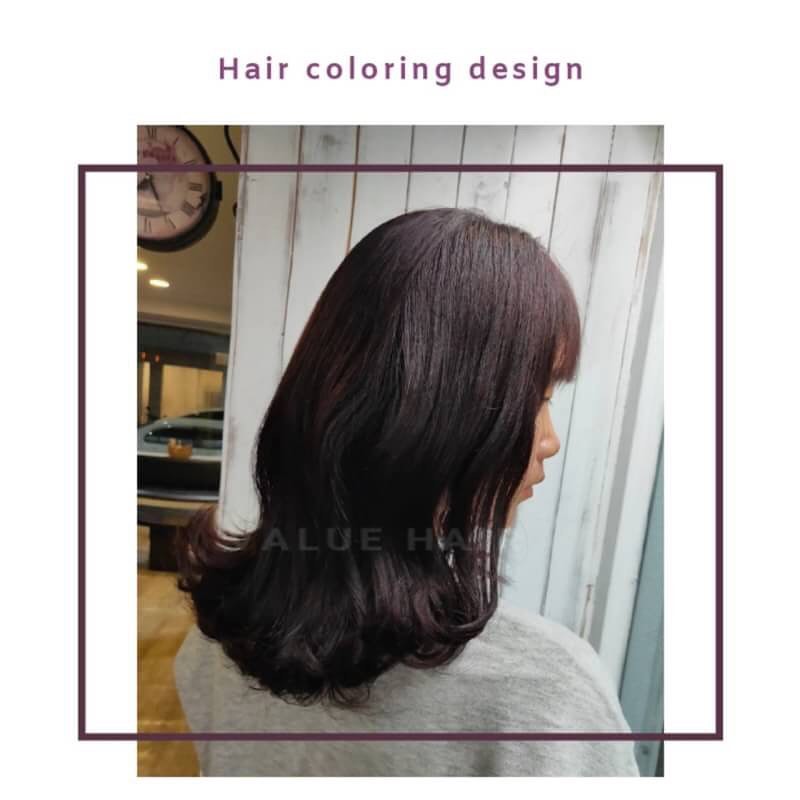 【台中染髮】煙熏莓果色髮色