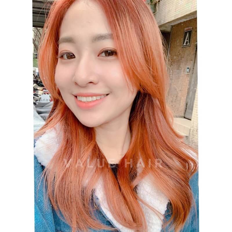 【台中染髮推薦】2020流行色-哈密瓜橙髮色