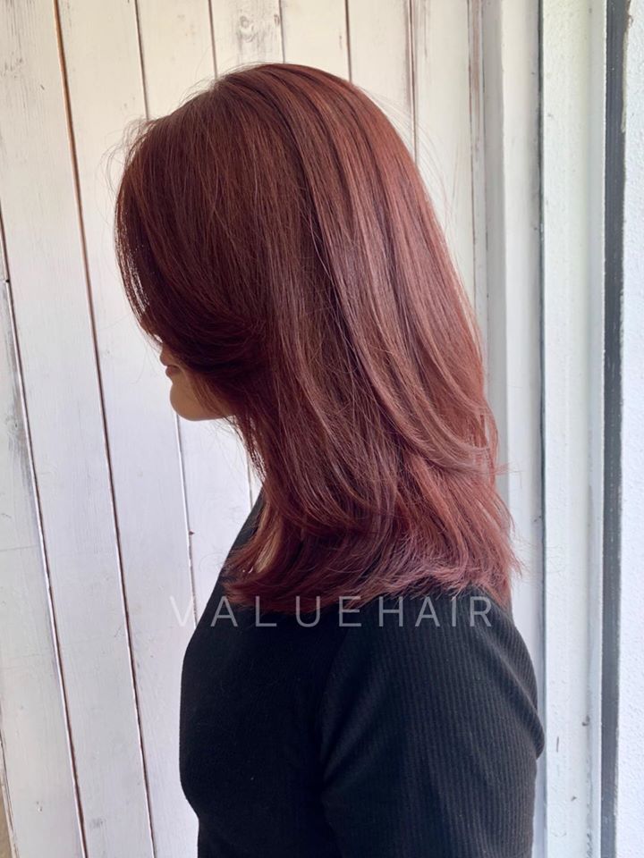 台中染髮粉棕色髮色