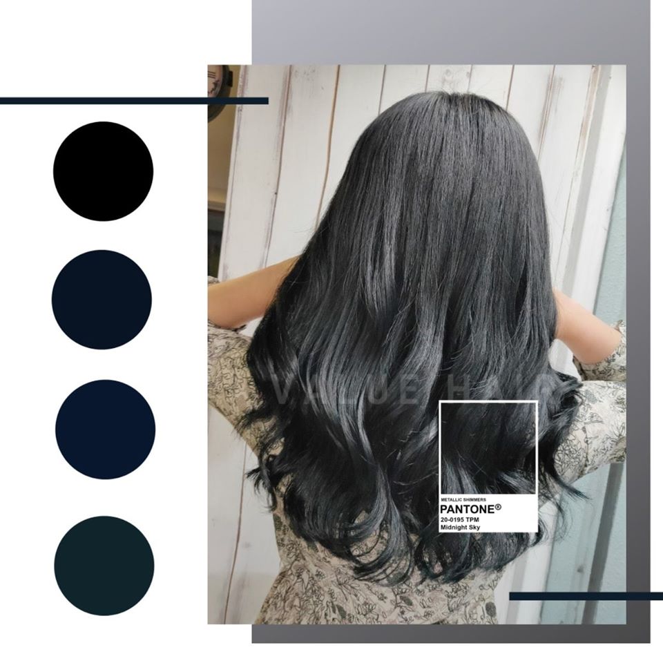 【台中染髮】深墨藍黑髮色