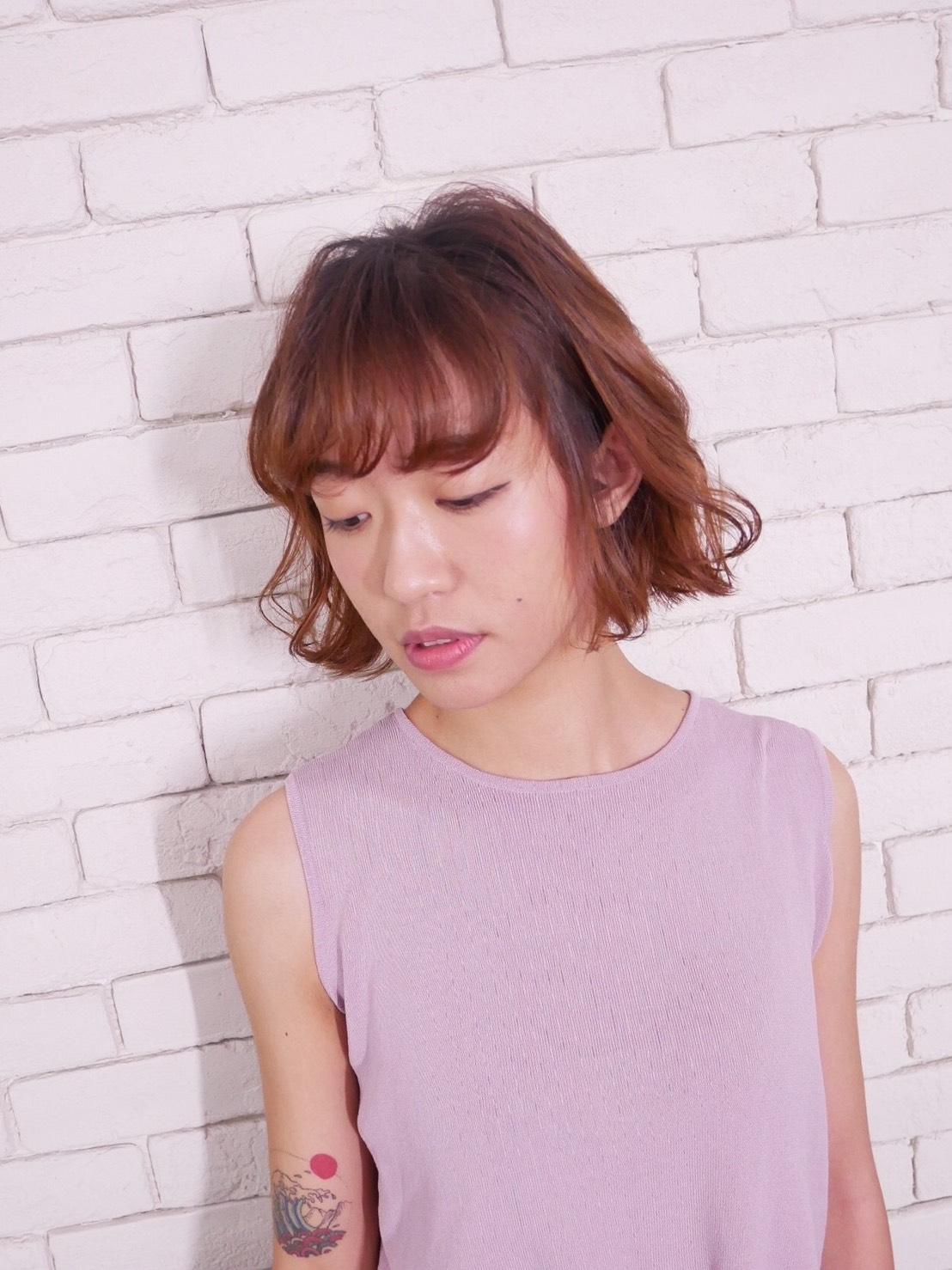 微捲鮑伯頭髮型,台中燙髮推薦,台中剪髮推薦,台中染髮推薦,台中一中染髮推薦