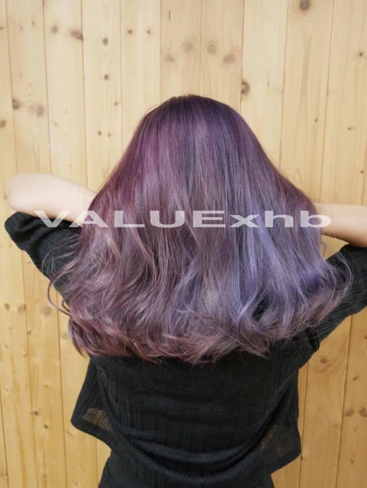 【台中染髮推薦】粉紫灰x紫外光髮色 