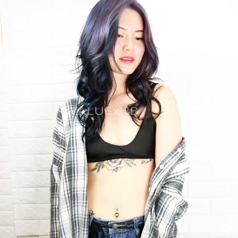 【台中染髮推薦】藍+紫對半染