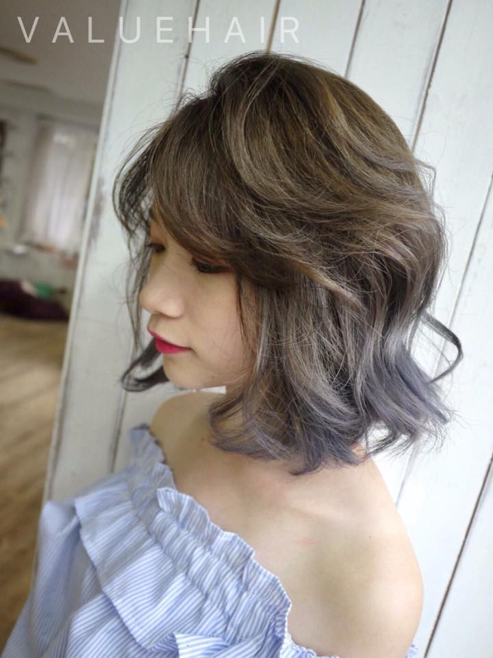 【台中染髮】透明霧紫色髮色