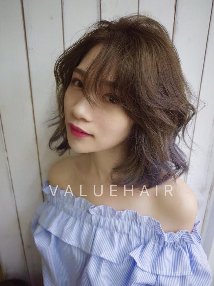 【台中染髮】透明霧紫色髮色