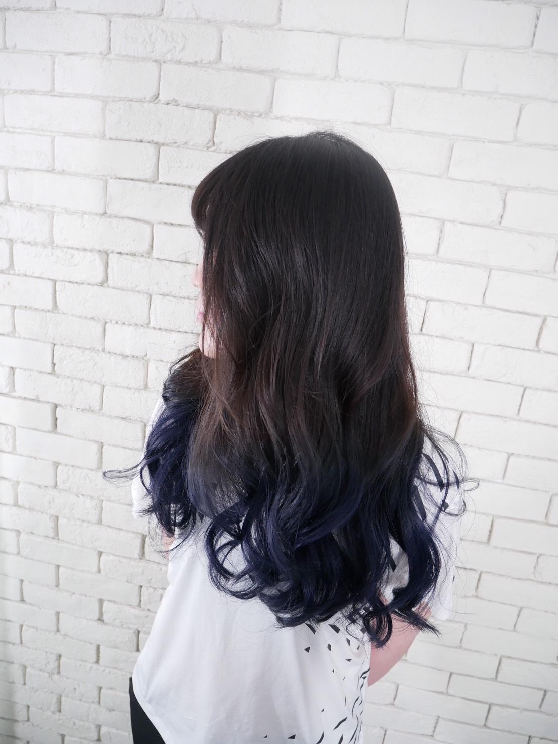 【台中染髮】靛藍裙擺染,台中剪髮,台中燙髮,台中一中染髮